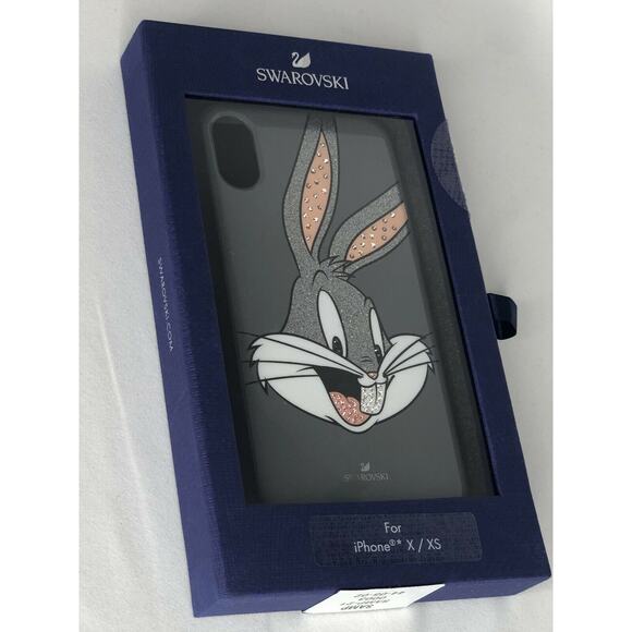 Swarovski Looney tunes Bugs Bunny Smartphone Iphone X / XS Case GRAY NEW - Picture 1 of 4